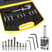 9PCS 1/2" Shank Boring Bar Sets Boring Head 2"(7/8-20) With MT2 Shank 3/8-16