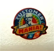 Yum! Brands KFC Customer Maniac Franchise Employee Award Button Pin NOS New