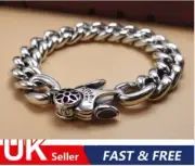 Mens Polished Heavy Wide Stainless Steel Cuban Curb Link Chain Bracelet 12MM