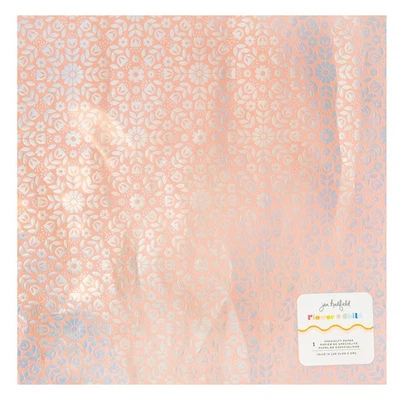 Jen Hadfield Flower Child Specialty Paper 12"X12"-Foiled Pearlescent - 5 Pack