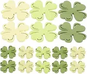 KONTONTY Unique Irish 100pcs Wooden Shamrock Decorations St. Patricks Day Home Adornments Party Ornaments