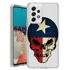For Samsung Galaxy A23 5g A52 A53 TPU Case Cover+Glass(TX Flag Skull)