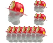12x FIREMAN HAT Firemans Helmet Costume Dress Up Party Halloween Cap Bulk