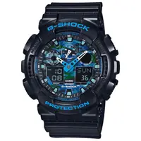 在飛比找momo購物網優惠-【CASIO 卡西歐】G-SHOCK 軍事海洋迷彩雙顯錶(迷