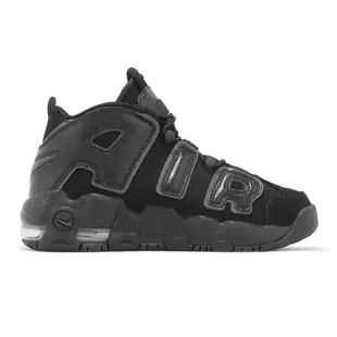 Nike 休閒鞋 Air More Uptempo GS 大童 女鞋 黑 全黑 大AIR FV2264-001