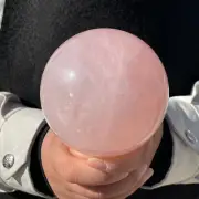 2.8LB Natural Pink Rose Quartz Sphere Crystal Magic Ball Healing G5047