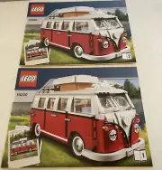 NEW MANUALS 1 & 2 ONLY Lego Creator 10220 Volkswagen T1 Camper Van NO BRICKS