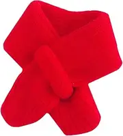 [Goodbag] Kids Knitted Scarf Winter Soft Warm Neck Warmer Fashion Solid Color Toddler Baby Scarves, Warm Red, One Size