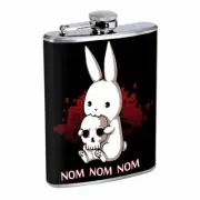 Nom Monster Em2 Flask 8oz Stainless Steel Hip Drinking Whiskey