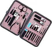 DRESSOOS Nail Kit Nail Cutters Clippers 18pc Manicure Set Professional Nail Tools for Grooming Pedicure