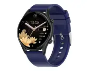 Momax Color Touch Screen Smartwatch with Heart Rate Monitor Bluetooth Call G3-BlueSilicone