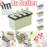 4 Cells Mould Maker Ice Cream Pop Popsicle Icy Pole Jelly Frozen Molds Block New