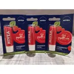 NIVEA 妮維雅融化潤唇膏唇部護理 24 小時保濕草莓亮澤 4.8 克