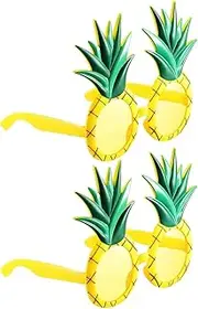 Pineapple Sunglasses | 2 Pairs Pineapple Glasses Dancing Eyewears,Hawaiian Tropical Sunglasses, Pineapple Favors, Hawaiian Booth Props for Summer Pool Beach