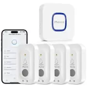 Wi-Fi Water Leak Detector 4 Pack, Smart Water Sensor with 110dB Adjustable Al...