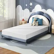 IULULU 6 Inch Full Mattress, Gel Memory Foam Mattress in a Box, Fiberglass Free Mattresses with Medium Firm Foam for Cool Sleep, CertiPUR-US Certified,White