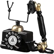 Vintage Phone Decor - Antique Phone Model, Retro Resin Corded Telephone | Home Decor Sculpture Accent, European Style Room Decoration for Living Room Table Shelf, Vintage Shelf Decor for Bedroo