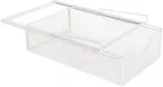 yuksok Closet Organizer,under Shelf Storage Organizer Bra Storage Drawer Multipurpose Hanging Pullout Drawer Basket for Home Cabinet, White