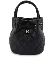 Balenciaga B. Bucket Bag in Black Quilted Nappa Calfksin