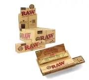 Box of 24 - RAW Natural King Size Slim Papers + Pre Rolled Tips Classic Paper
