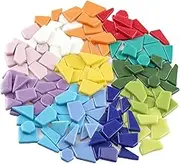 Irregular Glass Mosaic Tiles for Crafts Bulk,200g Broken Mosaic Glass Pieces for Crafts, Perfect for Mosaic Art Crafting Supplies and DIY Mosaic Project