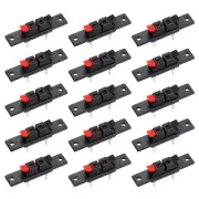2 Way Speaker Terminal Clip Push Release Audio Cable Terminal Strip WP2-35 15Pcs