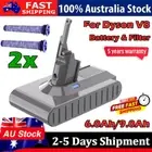 9500mAh Sony Battery For Dyson V8 SV10 Absolute Pro Animal Fluffy HEPA & Filter
