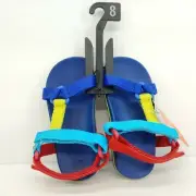 Wonder Nation Nature Colorblock Sandals Boys Size 8 Adjustable Strap Red Blue