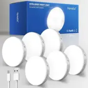 6 Pack Motion Sensor Light Indoor, Rechargeable Puck Lights, Wireless Battery...
