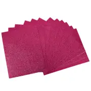 12 Pack 10.83 x 8.46" 2mm Thickness EVA Foam Sheets for Arts Magenta Glitter