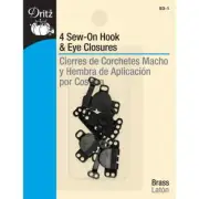 Dritz Sew-On Hook and Eye Closures (4pk)