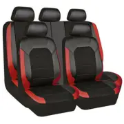 5 Seats Full Set Car Seat Cover PU Leather Accessory Front Rear Backrest Cushion (for: Porsche)