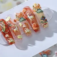 在飛比找蝦皮購物優惠-國潮中國風敦煌飛天仙女中式手工穿戴甲美甲貼片假指甲個性獨特