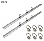 1M Anchor Track Tie Down Point Rail Trailer Caravan (2x Track + 6x Rings) LTrack