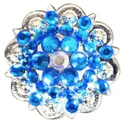 82HS 16 Hilason Western Berry Conchos Glass Rhinestones Bling 1.5" Cowgirl