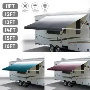 11-16FT RV Awning Vinyl Fabric Shading Roll Out Suit Camper Caravan Awnings