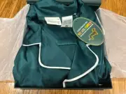BNWT Peter Alexander Christmas Green With White Trims Satin Pj Set- SIZE 12 Kids