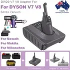 Adapter For Makita Milwaukee DeWalt 18V Battery Convert To Dyson V7 V8 SV11 Vac