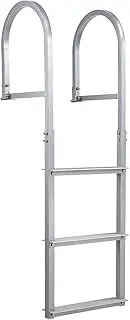 YardYonder Removable Dock Ladder 3 Steps, Aluminum Swim Ladders, 500lbs Load Capacity, Pontoon Boat Ladder with Nonslip Design for Lake, Marine Boarding, Pool
