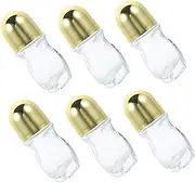 Healeved 6Pcs Essential Oil Roller Bottles Portable Perfume Containers Durable Glass Sub Bottles for Travel Leakproof Design for Safe Essential Oil Application