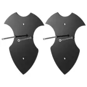 2pcs Sword Holder Wall Mount Sword Rack for Vertical Display, Black