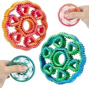 2pc Fidget Spinner Toy, Magic Rainbow Spinner, Fidget Spinners, Spinner Ring, Gyroscope Toys, Anxiety Spinner Ring, Spiral Fidget Toy, Gyroscope Fidget, 3D Printed Stuff, Fidget Toys for Kids Adults
