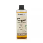 Gilly's 250ml Tung Oil Timber Sealer/Decking/Chopping Board/Woodwork/Utensil oil