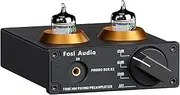 Fosi Audio Box X2 Phono Preamp for Turntable MM Record Player Preamplifier with Gain Gear Stereo Tube Pre Amp Hi-Fi Mini Vacuum Pre-Amplifier for Record Player