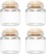 Dollhouse Miniatures, 8Pcs Mini Glass Jars 1:6 & 1:12 Scale Glass Bottles Dollhouse Miniatures, 0.79x0.39 for Kitchen Restaurant Scene