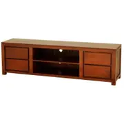CT Amsterdam Solid Mahogany Timber 4 Drawer Entertainment Unit - 2 meter Wide