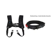 2 in 1 Waistband Strap+Double Shoulders Strap Set With Hook for SLR/DSLR Camera