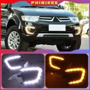 For Mitsubishi Montero Sport LED DRL Daytime Running Lights Fog Lamps Bumper