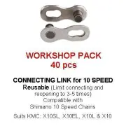 KMC 10 Speed Connecting Link - Silver (40pcs)
