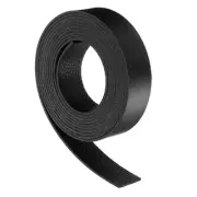 Leather Straps, 0.8 Inch Wide 79 Inch Long Flat Leather Strips Cord, Black